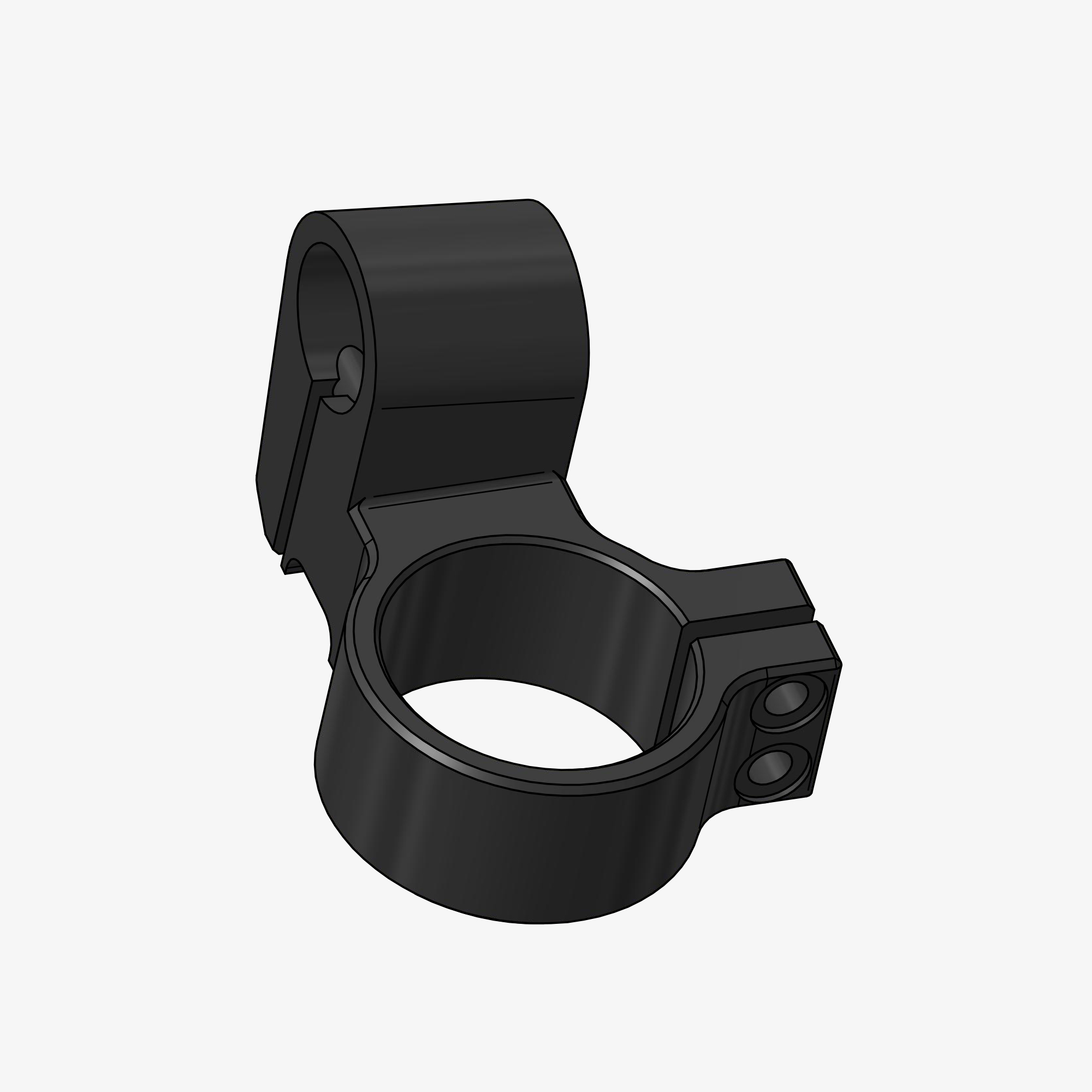 Spare bracket right side D.41 28mm rised up