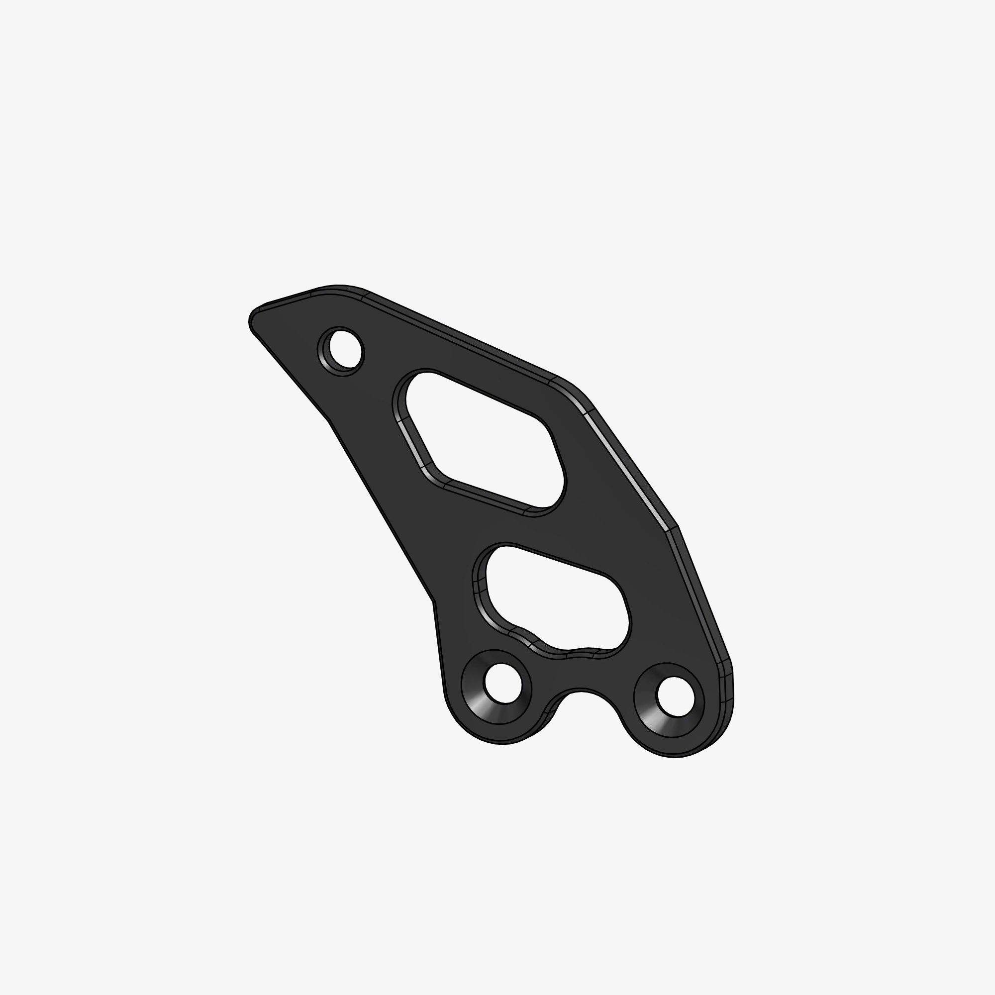Heel plate spare part right side for D916-D999-D1098