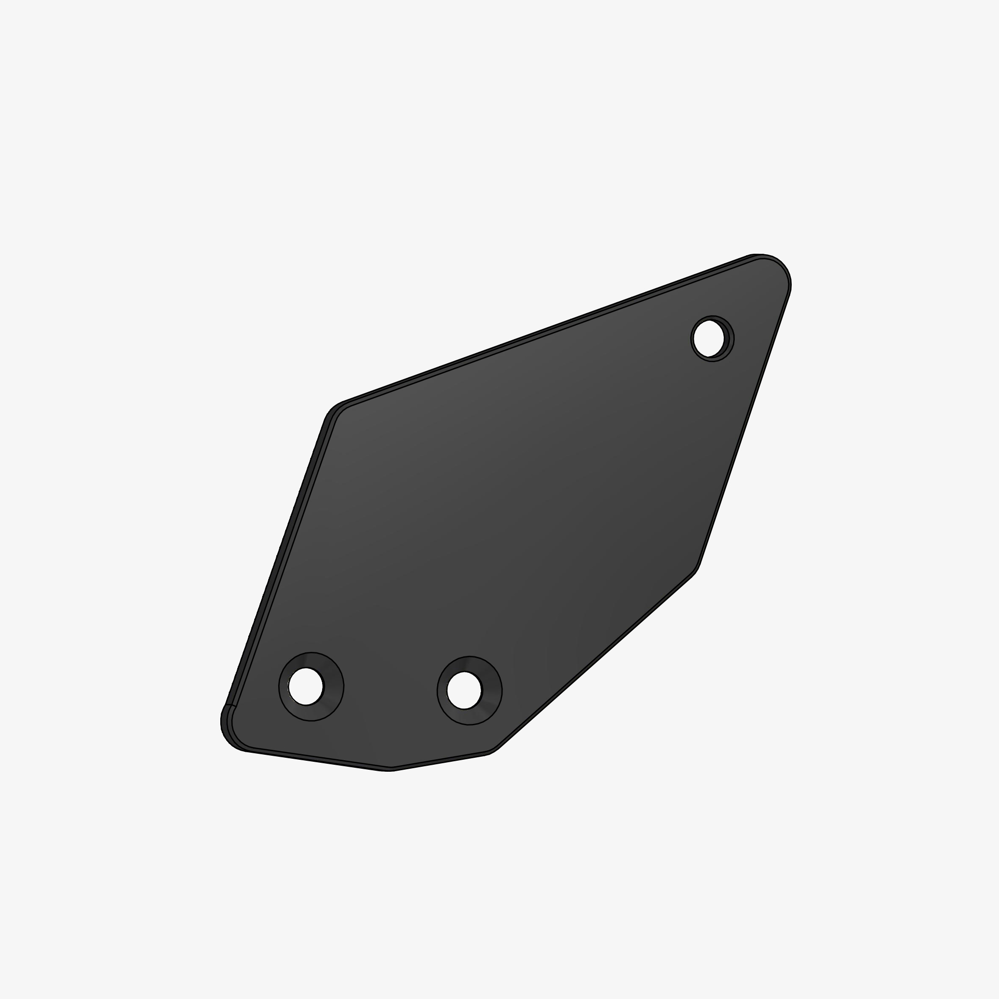 Heel plate spare part left side for K012 - K020 - K023