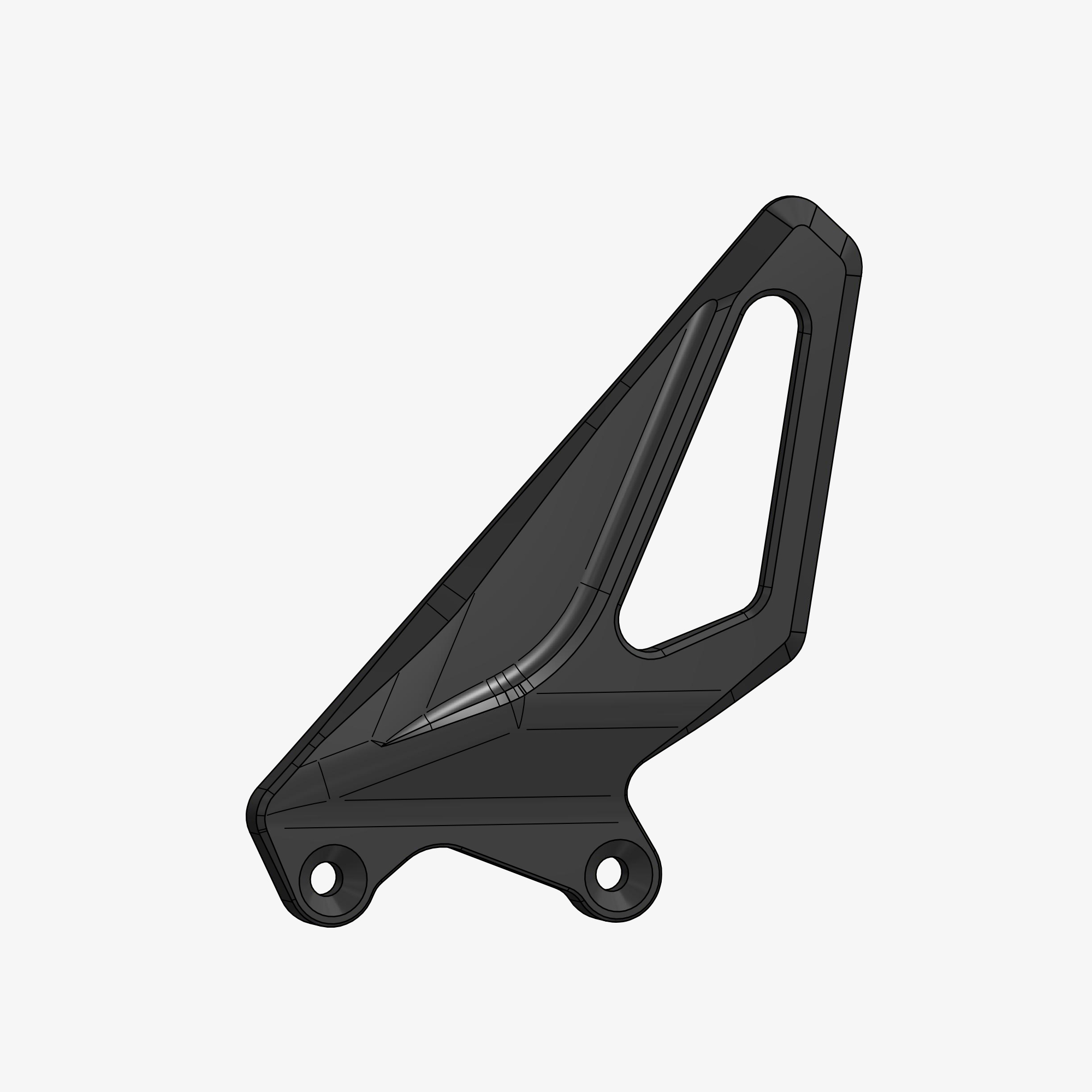 Heel plate left side for DSTR2 - DV4 - H015 - H016