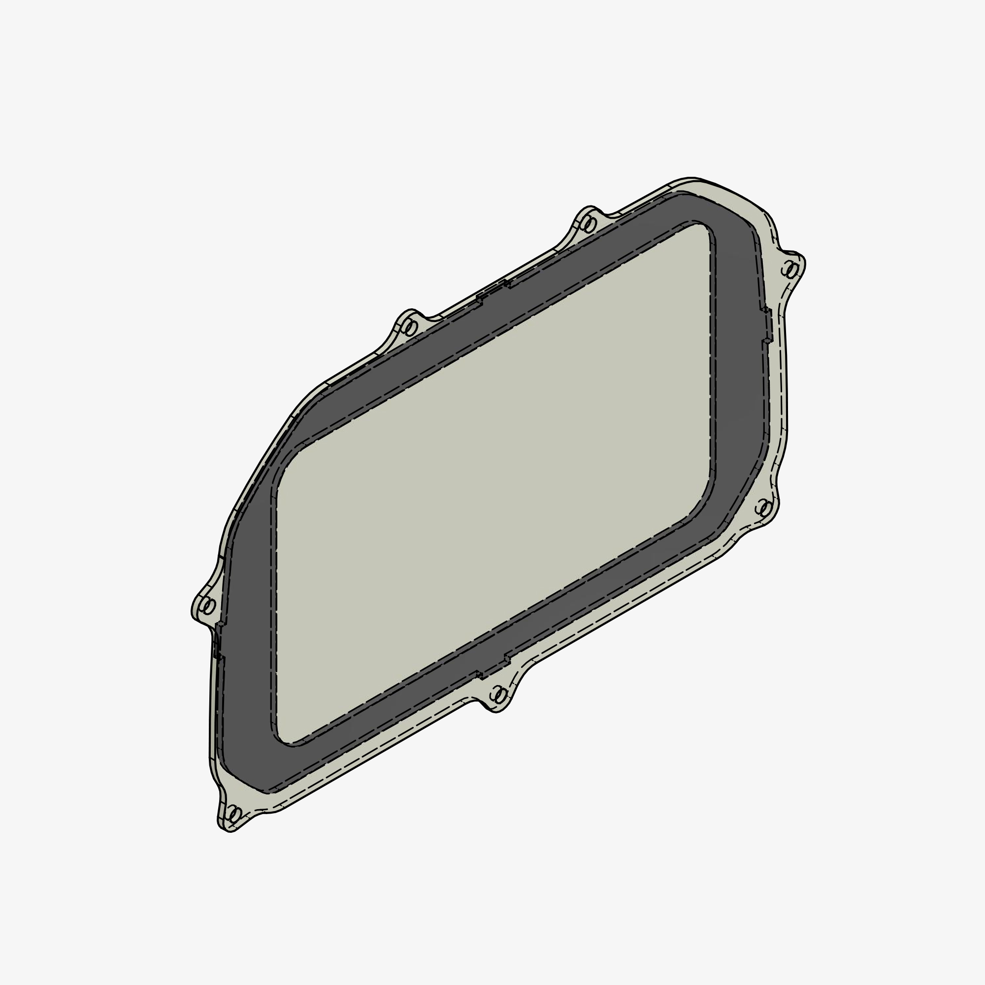 Glass dashboard cover protection spare part