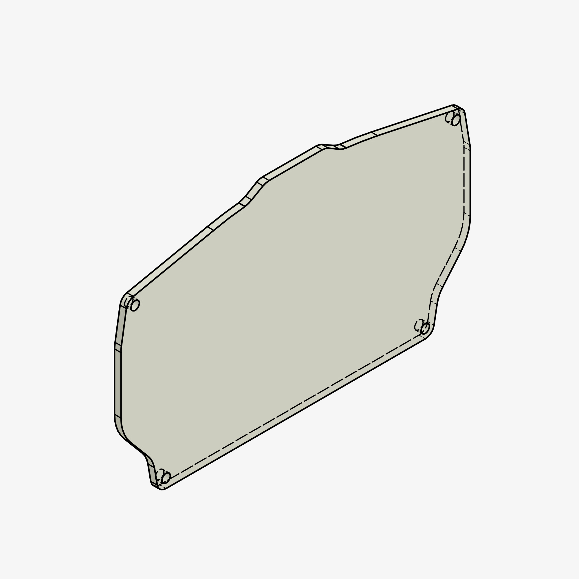Glass dashboard cover protection spare part