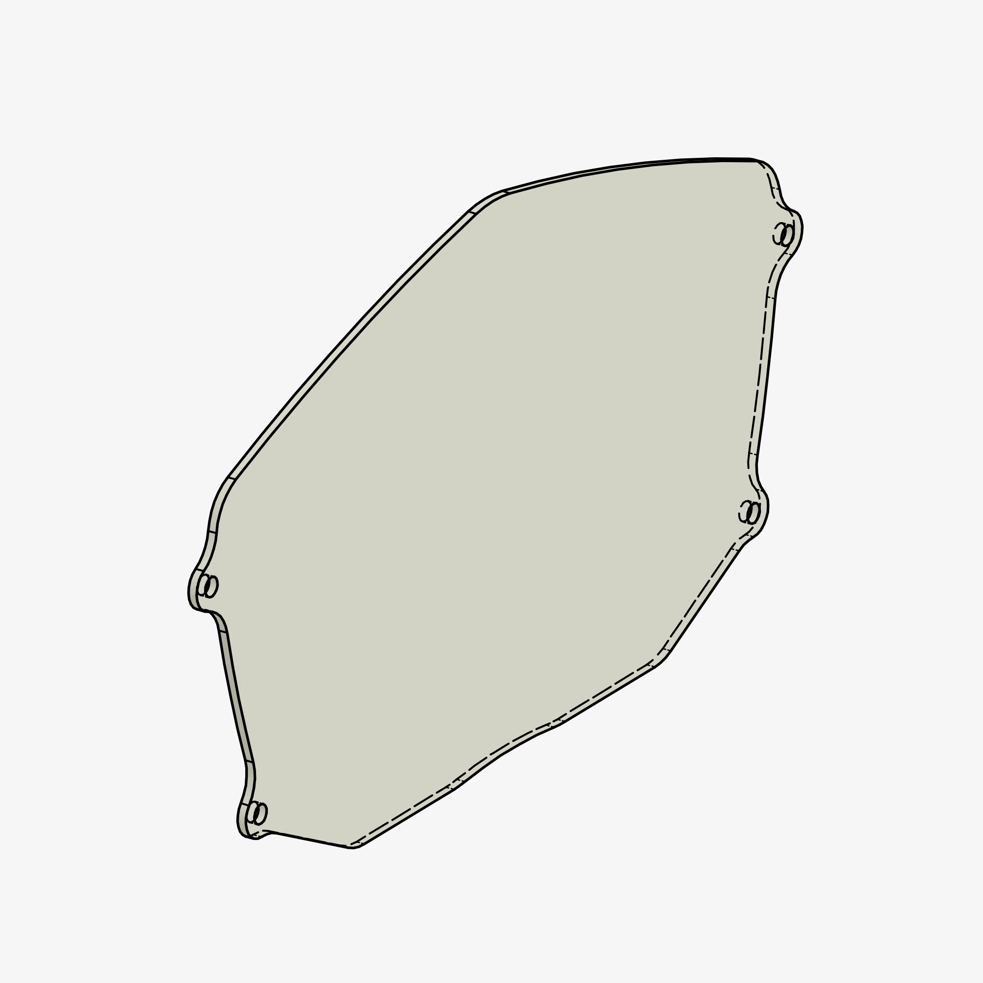 Glass dashboard cover protection spare part