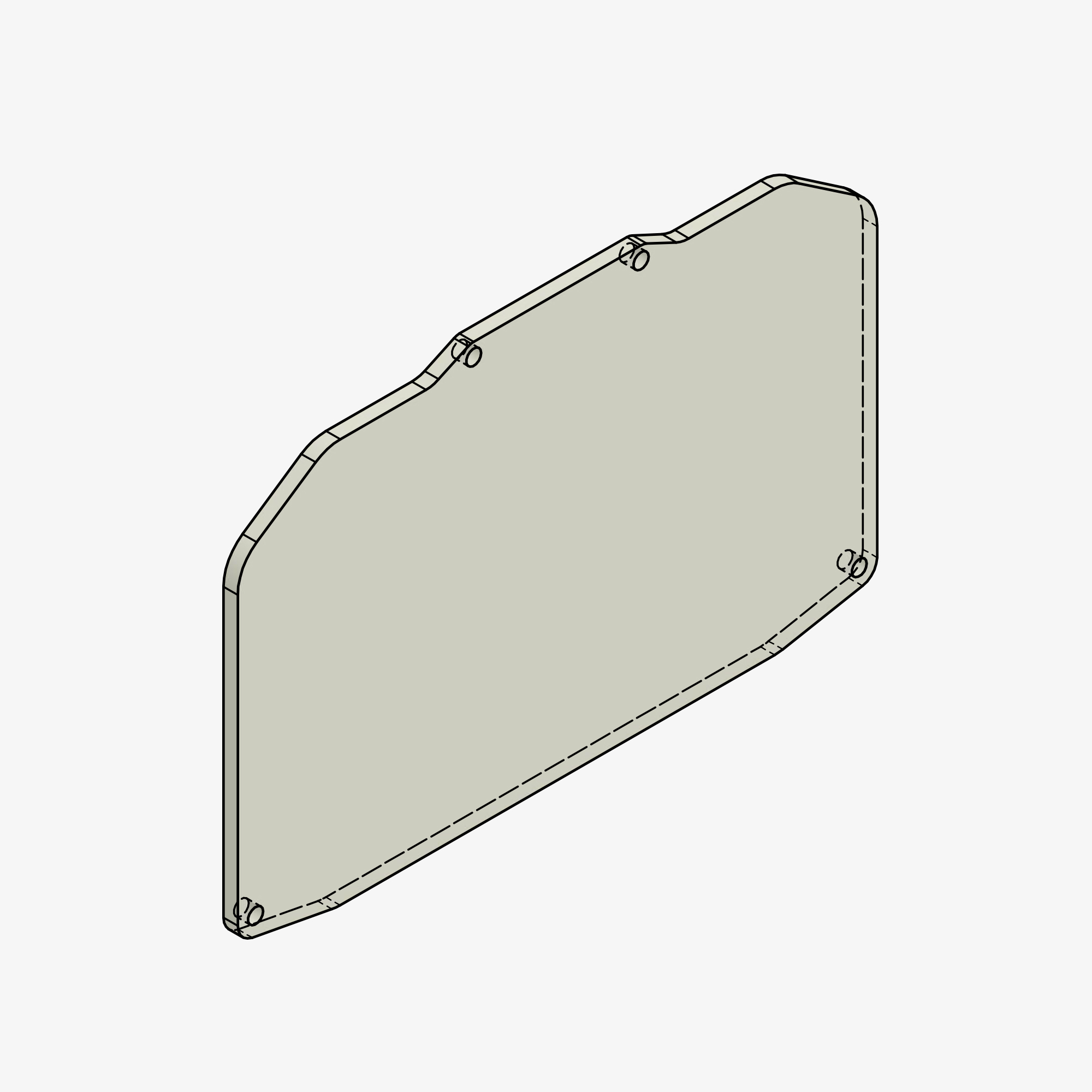 Glass dashboard cover protection spare part